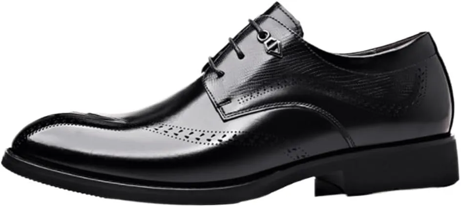 British Stylish Fashionable Formal Leather Shoes Luxury Breathable Tuxedo Shoes Men Brogue Wingtip Retro Oxford