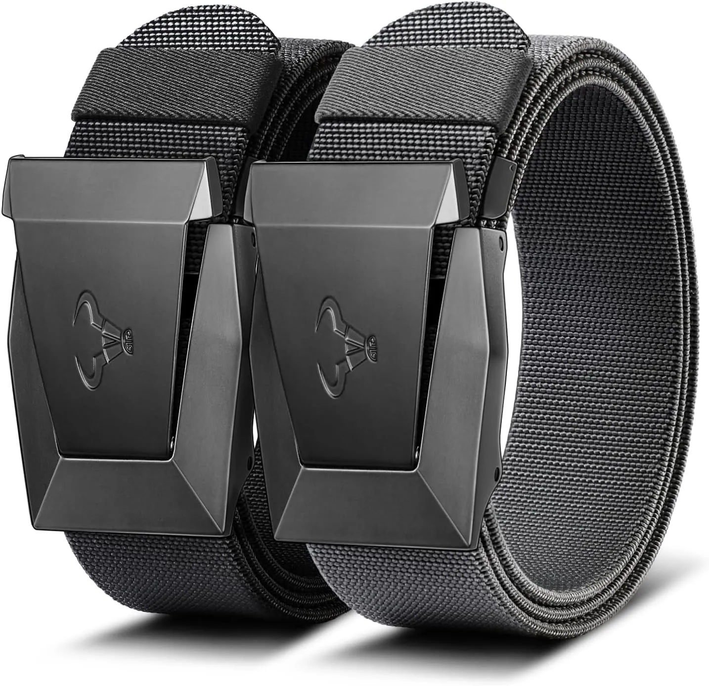BULLIANT Men Belt,Tactical Stretch Belt Adjustable For Rigger Military Heavy Duty Work 1.5"-Cut For Fit