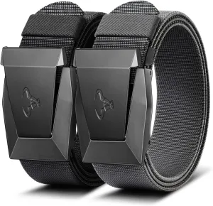 BULLIANT Men Belt,Tactical Stretch Belt Adjustable For Rigger Military Heavy Duty Work 1.5"-Cut For Fit