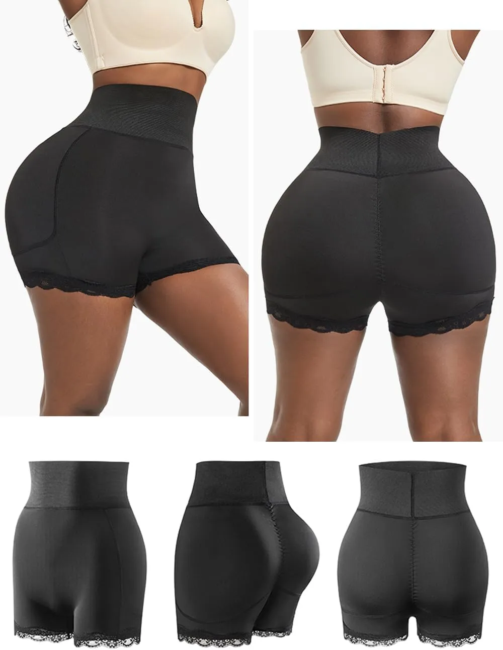 Butt Lifting Shapewear Underwear Padded Fake Booty Shorts Waist Trainer Body Shaper Hips Lifter Pads Panties