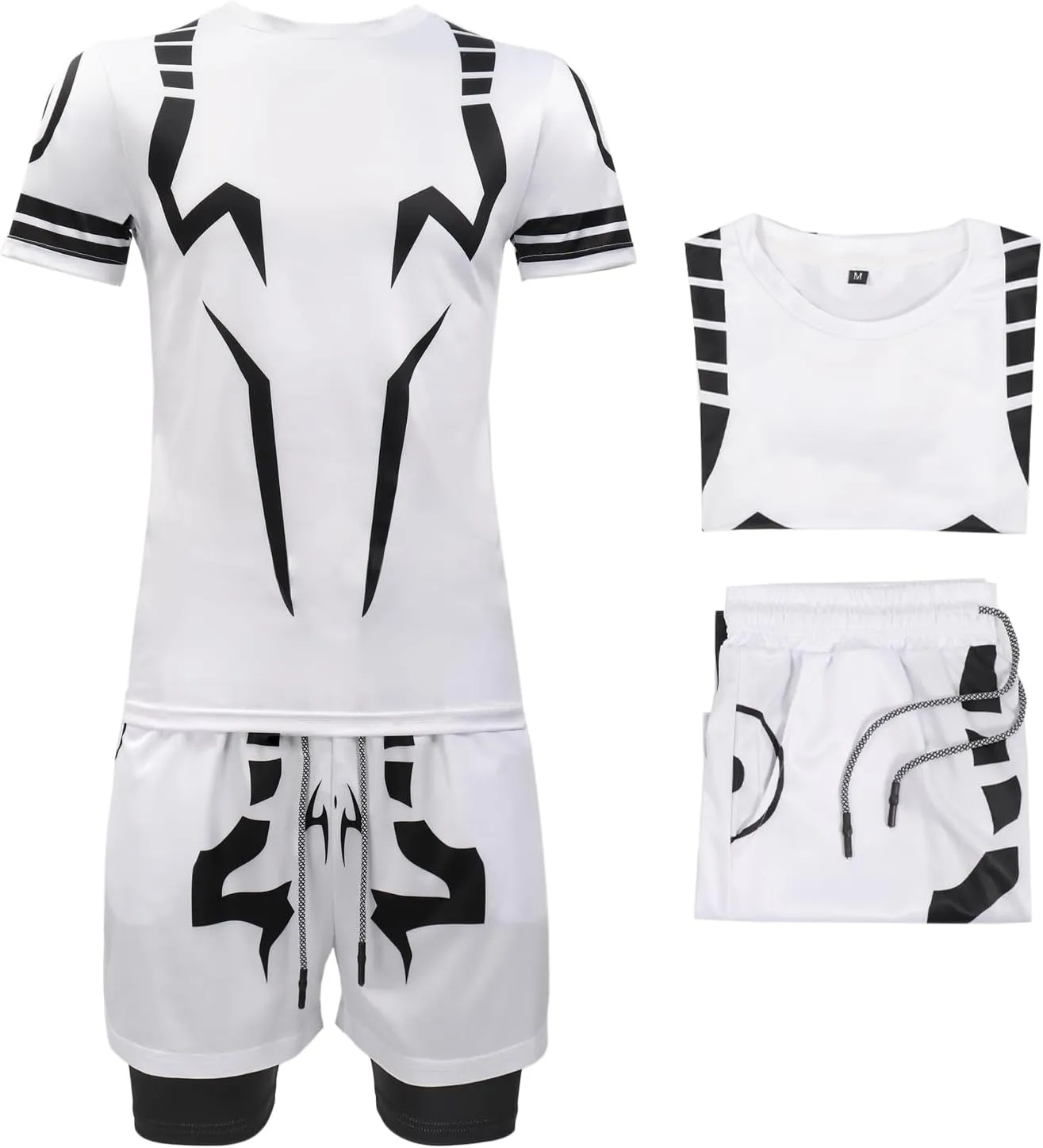 C-ZOFEK Cosplay Costume Gym Wear Clothes Trainer Outfit Workout Set for Men Halloween Parties