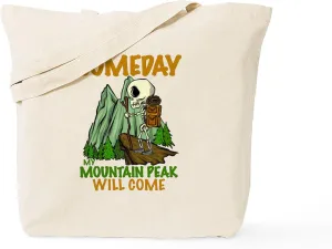 CafePress Hiker Someday My Mountain Peak Wil Reusable Natural Beige Canvas Shopping Bag