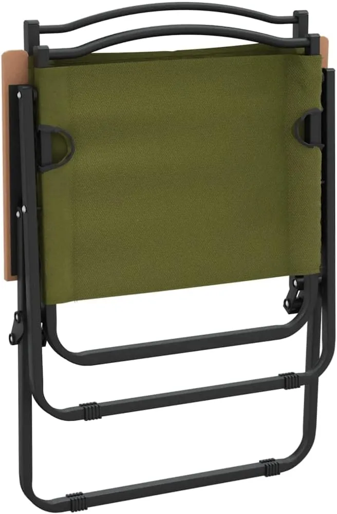 Camping Chairs 2 Pcs Green 21.3"x21.7"x30.7" Foldable Outdoor Beach Lounge Chairs with Oxford Fabric, Durable, Lightweight, and Water-Resistant for Camping, Fishing, and Picnic