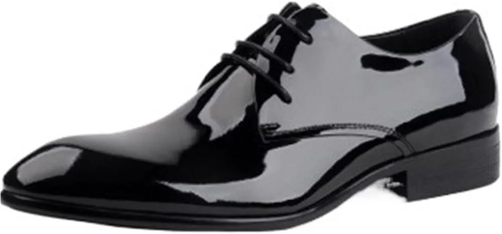 Cap Toe Oxfords Lace Up Dress Shoes Anti-Slip Block Heel Comfortable Fashion for Formal Business Wedding