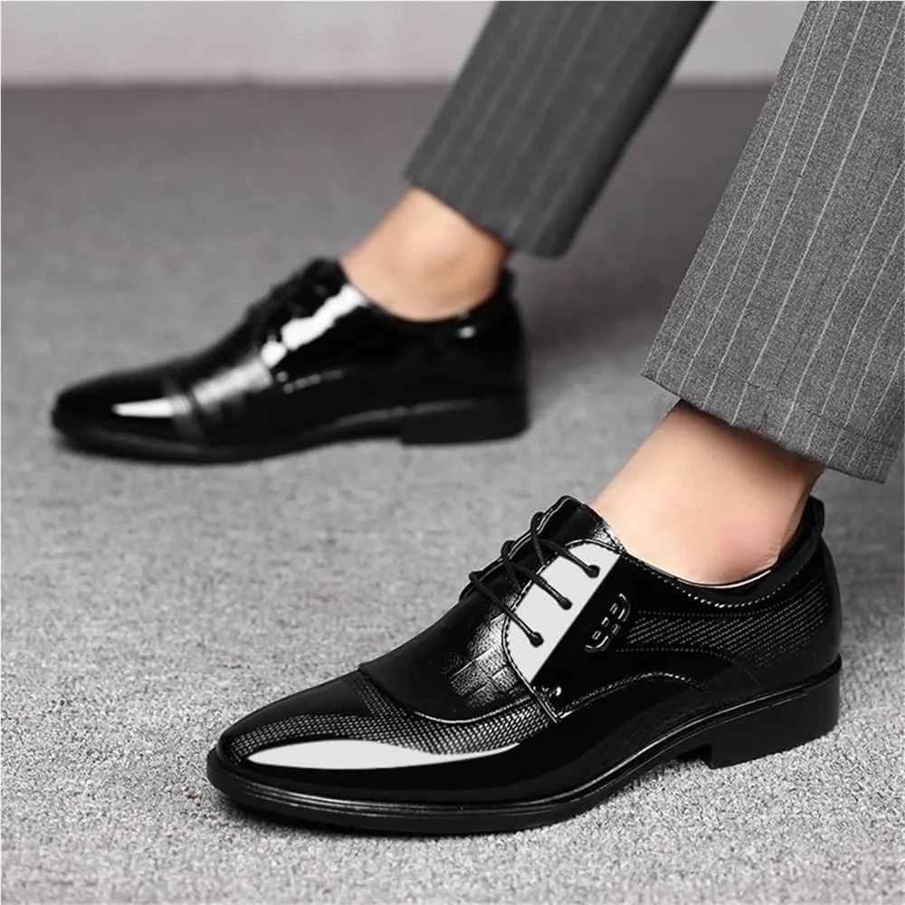 Cap Toe Oxfords Lace Up Lug Sole Business Commuting Work Office Dress Shoes Versatile Casual
