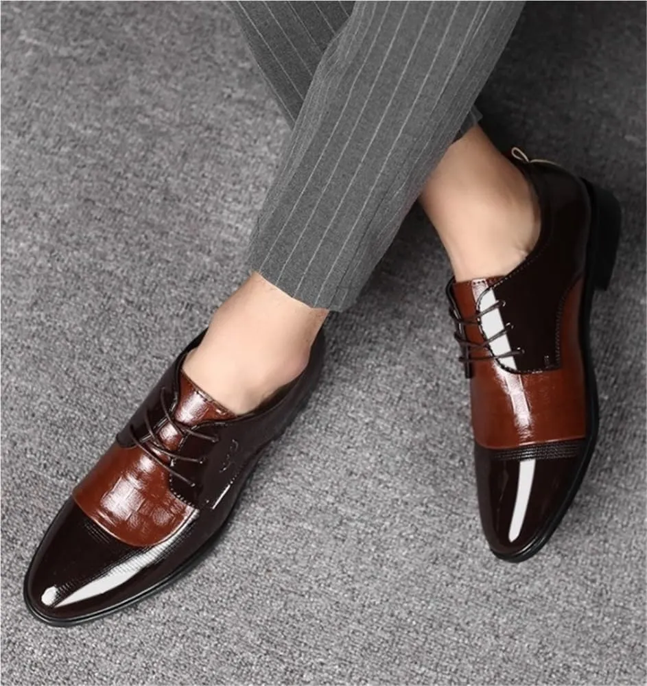 Cap Toe Oxfords Lace Up Lug Sole Business Commuting Work Office Dress Shoes Versatile Casual