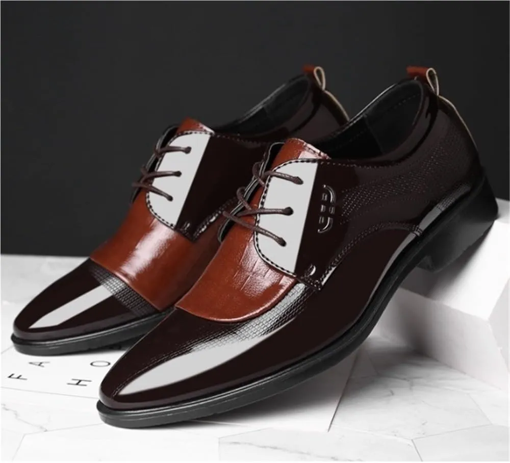 Cap Toe Oxfords Lace Up Lug Sole Business Commuting Work Office Dress Shoes Versatile Casual
