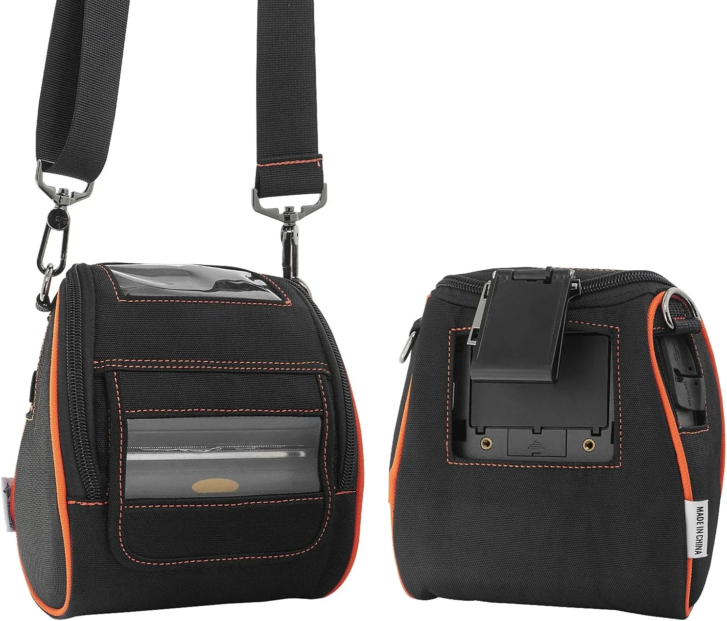 Carrying Case for Zebra ZQ520 & ZQ521 - Portable Thermal Label Printer Bag with Shoulder Strap and Belt Clip, Easy Transport and Protection, Convenient Label Access