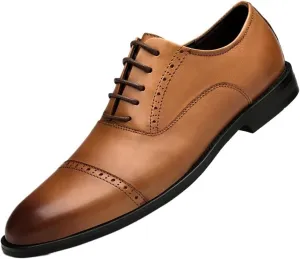 Classic Business Pointed Toe Leather Shoes Men's Luxury Dress Shoes Elegant Wedding Prom Non-Slip Oxford Patent Leather Comfortable