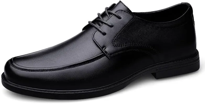 Classic Men's Leather Dress Shoes Men Lace Up Formal Business Oxford Shoes Comfortable Casual Derby Shoes for Men
