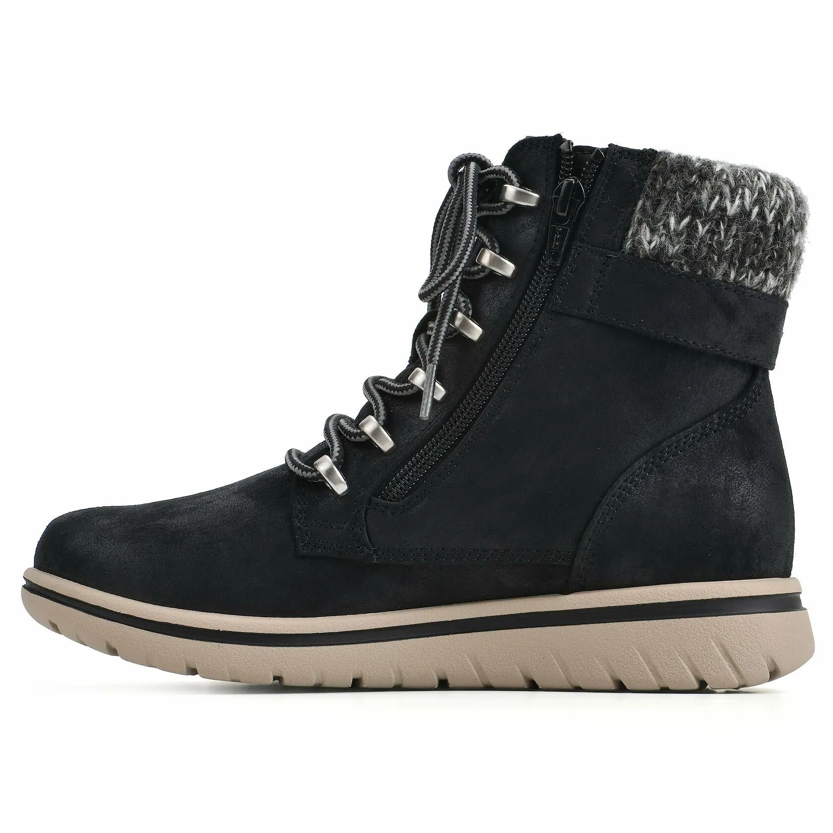 CLIFFS BY WHITE MOUNTAIN Women's Shoes Hearten City Hiker Boot, Black/Fabric, 9 - Like New