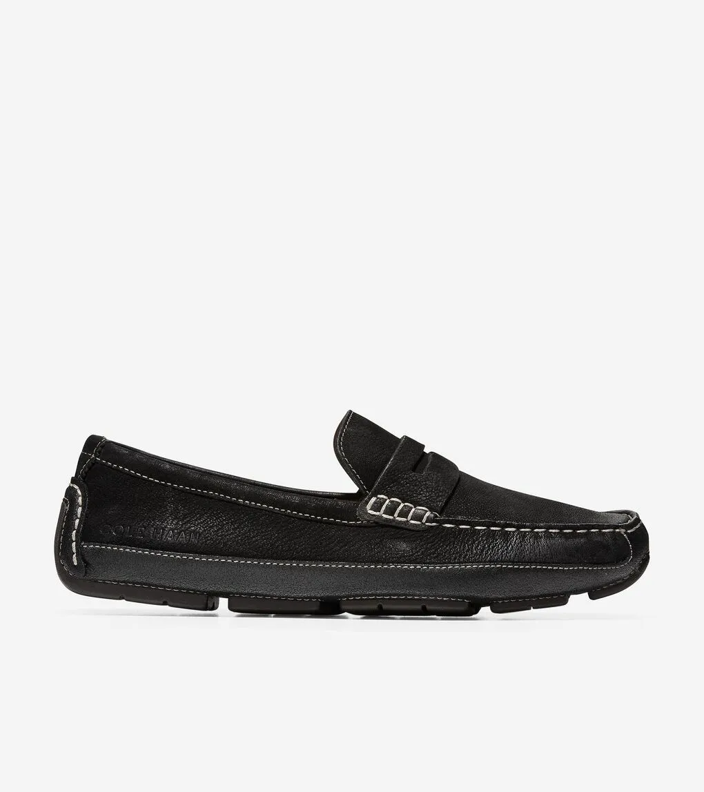 Cole Haan Men's Wyatt Penny Driver in Black Leather C31488