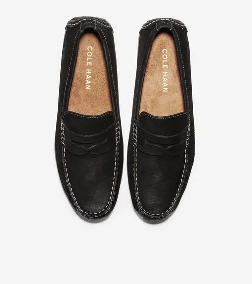 Cole Haan Men's Wyatt Penny Driver in Black Leather C31488
