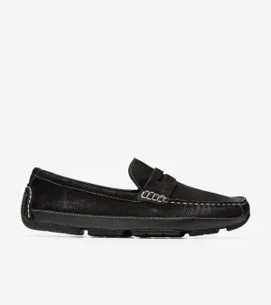 Cole Haan Men's Wyatt Penny Driver in Black Leather C31488