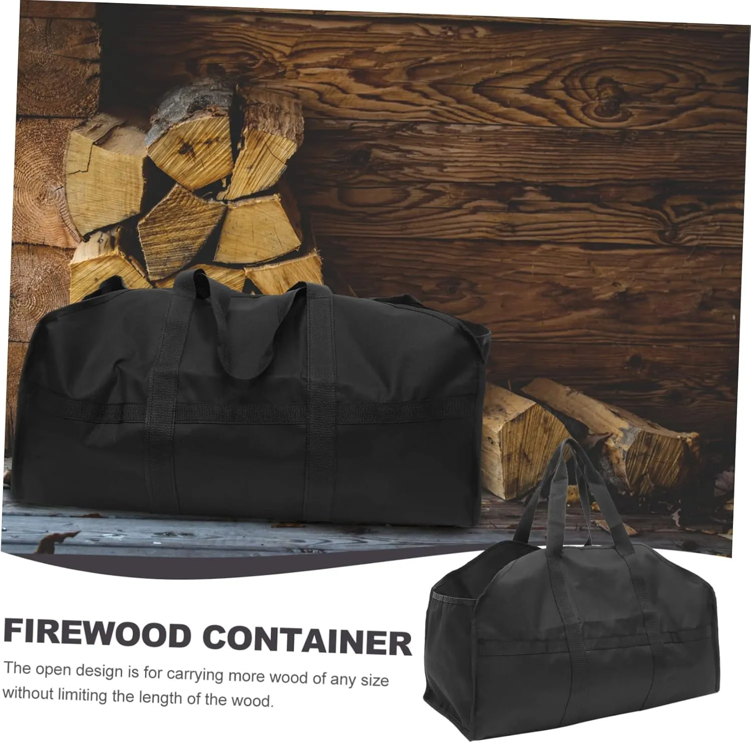 Collapsible Firewood Storage Pouch Oxford Cloth Logging Pack for Tote Bags Trolley Sleeve