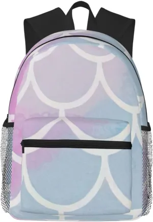 Colorful Mermaid Scale Print Lightweight And Comfortable Duffel Bag, Casual Daypack, Multipurpose Backpack