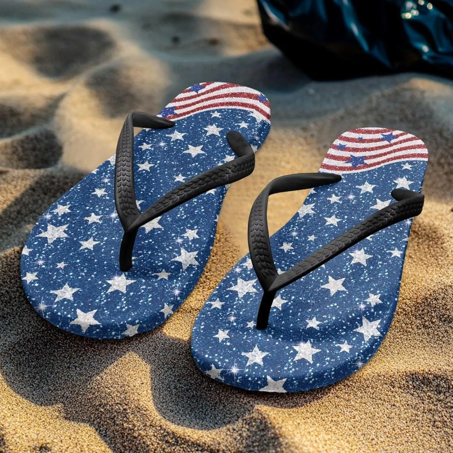 Comfort Walking Flip Flops Sandals Summer Slip On Pillow Slippers Bedroom Quick Drying Shower Slides Size 5.5-9.5 Black Sole