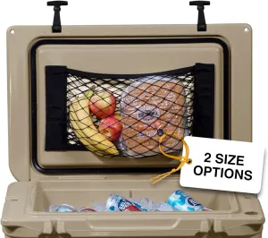 Cooler Net for Dry Storage and Organization - Compatible with YETI, RTIC, Igloo, Coleman, Lifetime, Pelican Ice Chests - Works with Cooler Lights, Wheel Kits, RTIC Cooler Accessories, and More