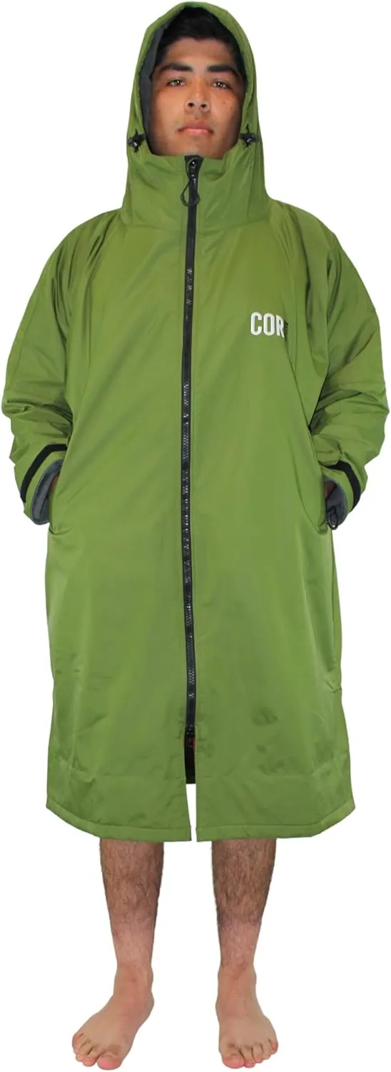COR Surf Swim Parka for Youth and Adults | Heavy-Duty Weatherproof Swimming Jacket with Size Options for Men, Women and Kids
