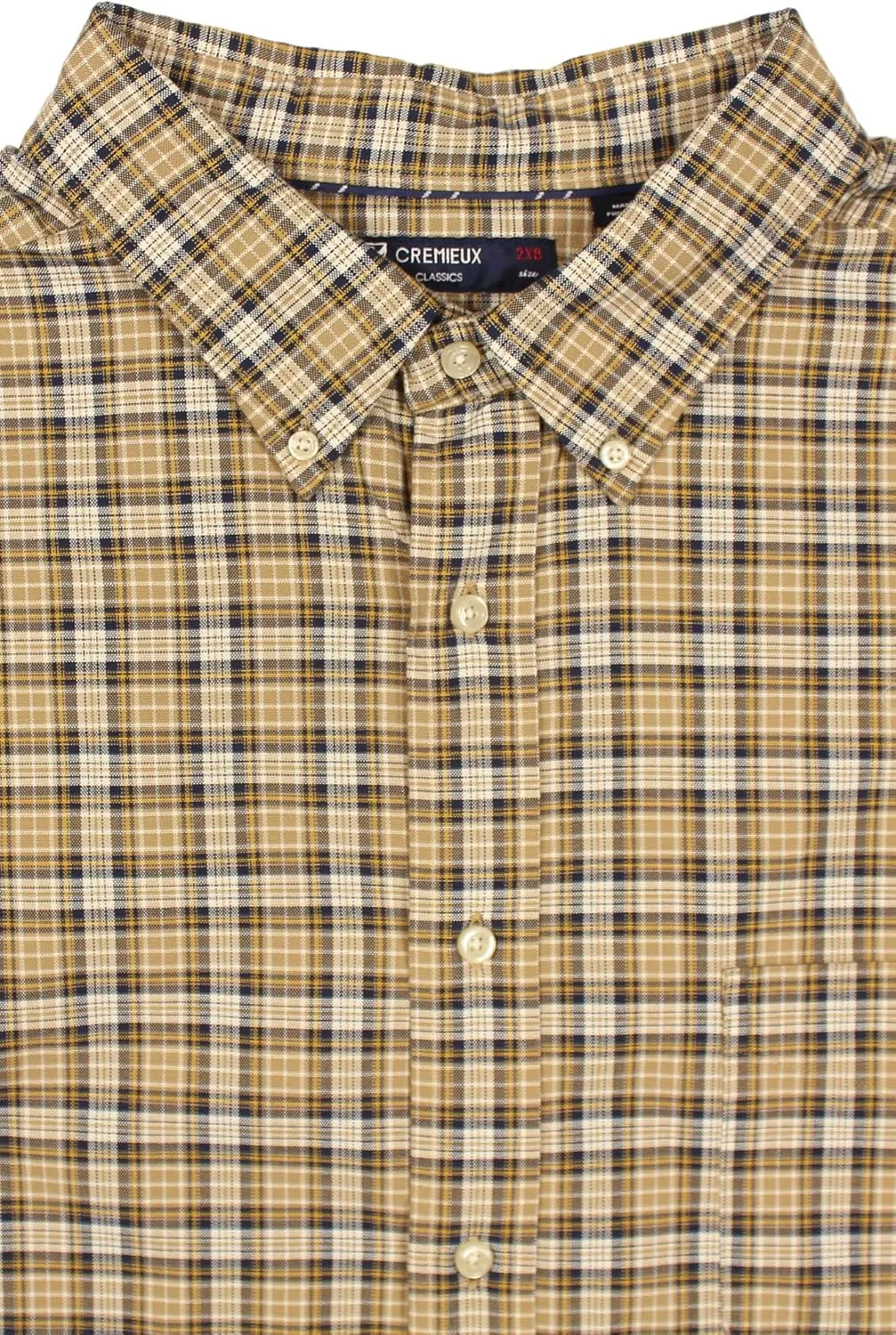 Cremieux Men's Easy-Care Long Sleeve Oxford Shirt with Pocket, Regular Sizes
