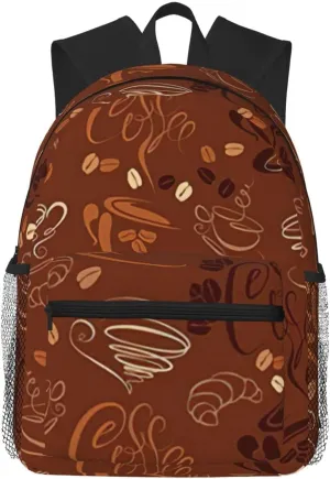 Cups And Beans Curves And Swirls Print Lightweight And Comfortable Duffel Bag, Casual Daypack, Multipurpose Backpack