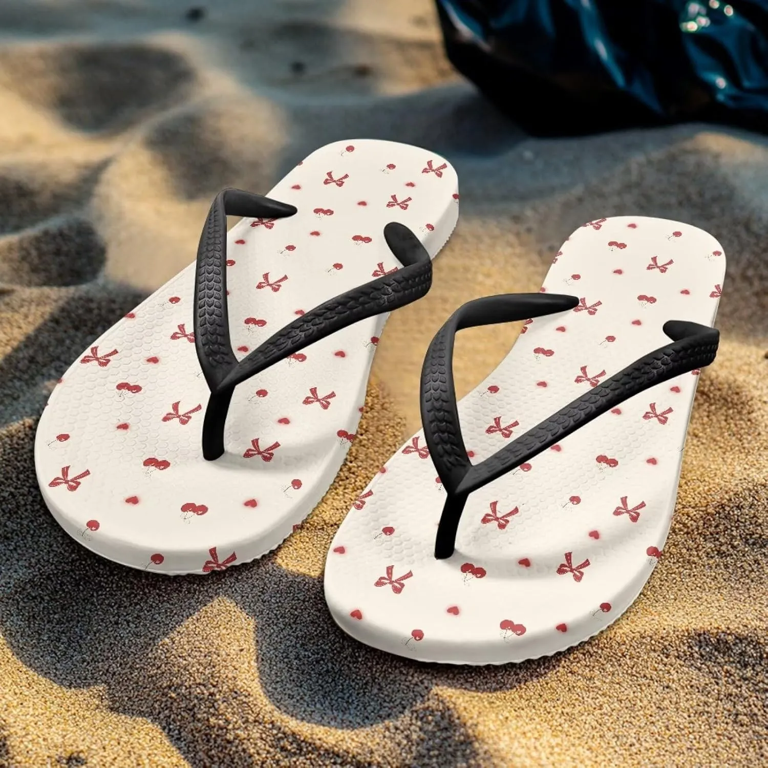 Cushion Breeze Women's Flip Flop Fashion House Soft Cushion Footbed Arch Support Fashion Summer Shoes Black Sole Size US 5.5-9.5