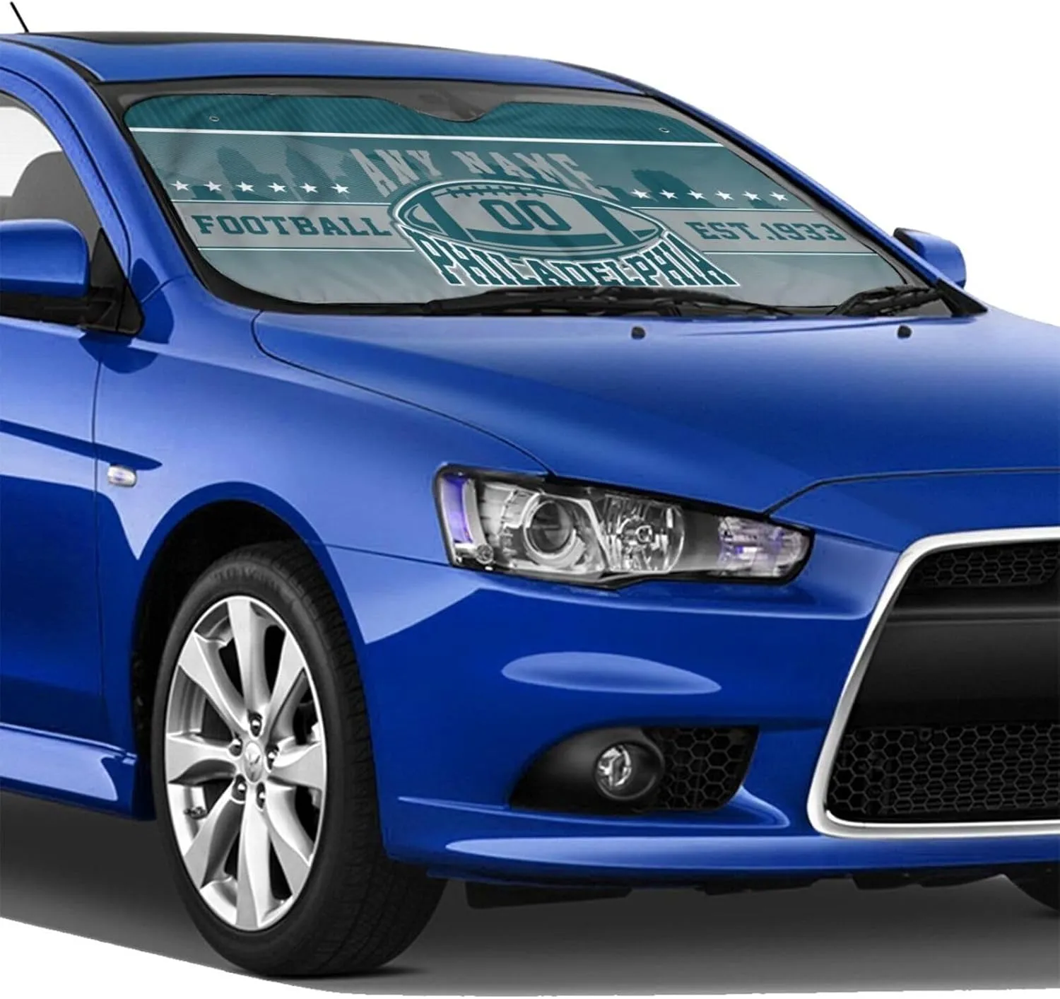 Custom Car Windshield Sunshade Keep Vehicle Cool Personalized Name and Number Foldable Auto UV Rays Sun Visor Protector Fans Gift