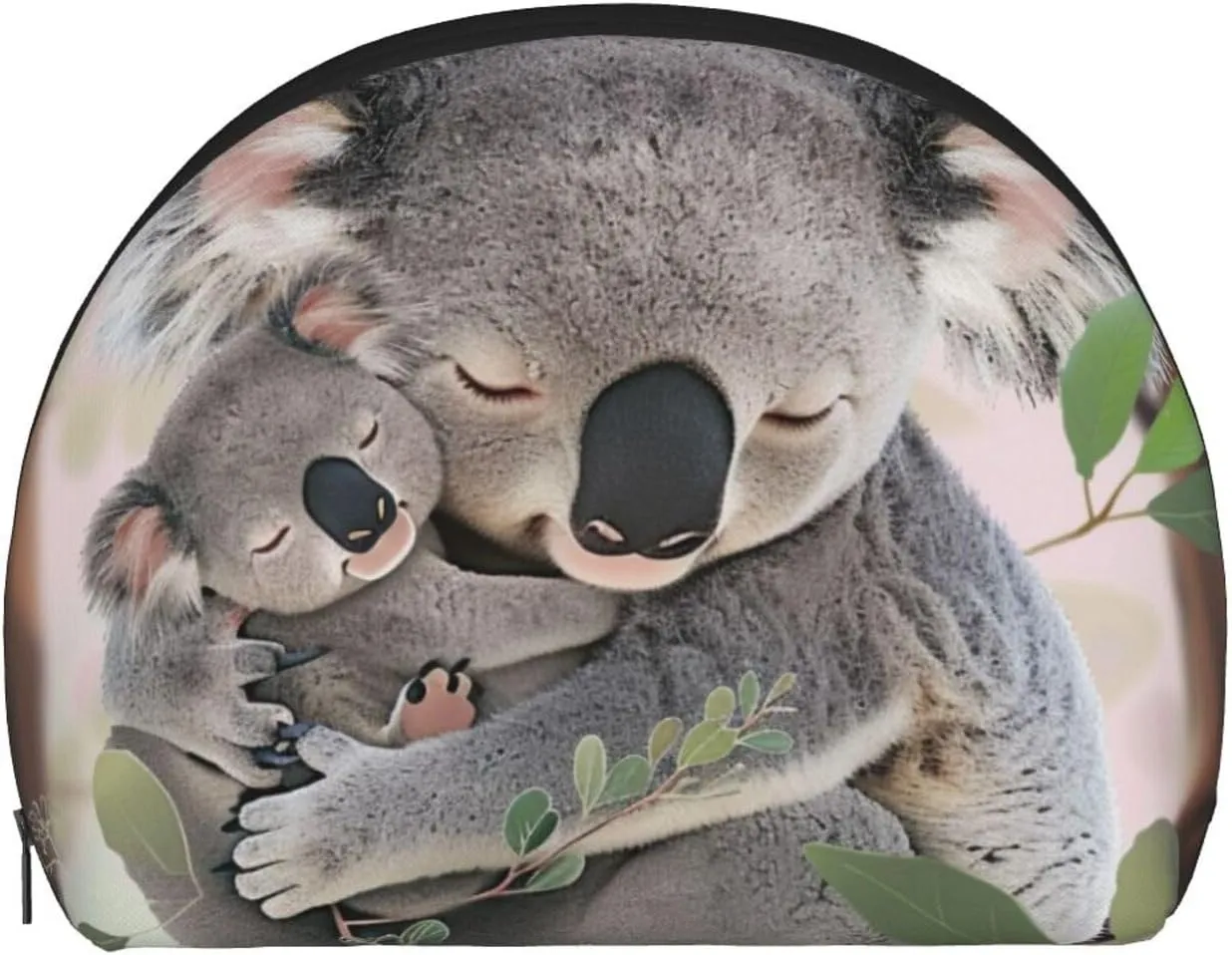 Cute Koala MOM and Baby Printed Coin Purse Mini Pouch Change Zipper Wallet Gifts for Women Girls