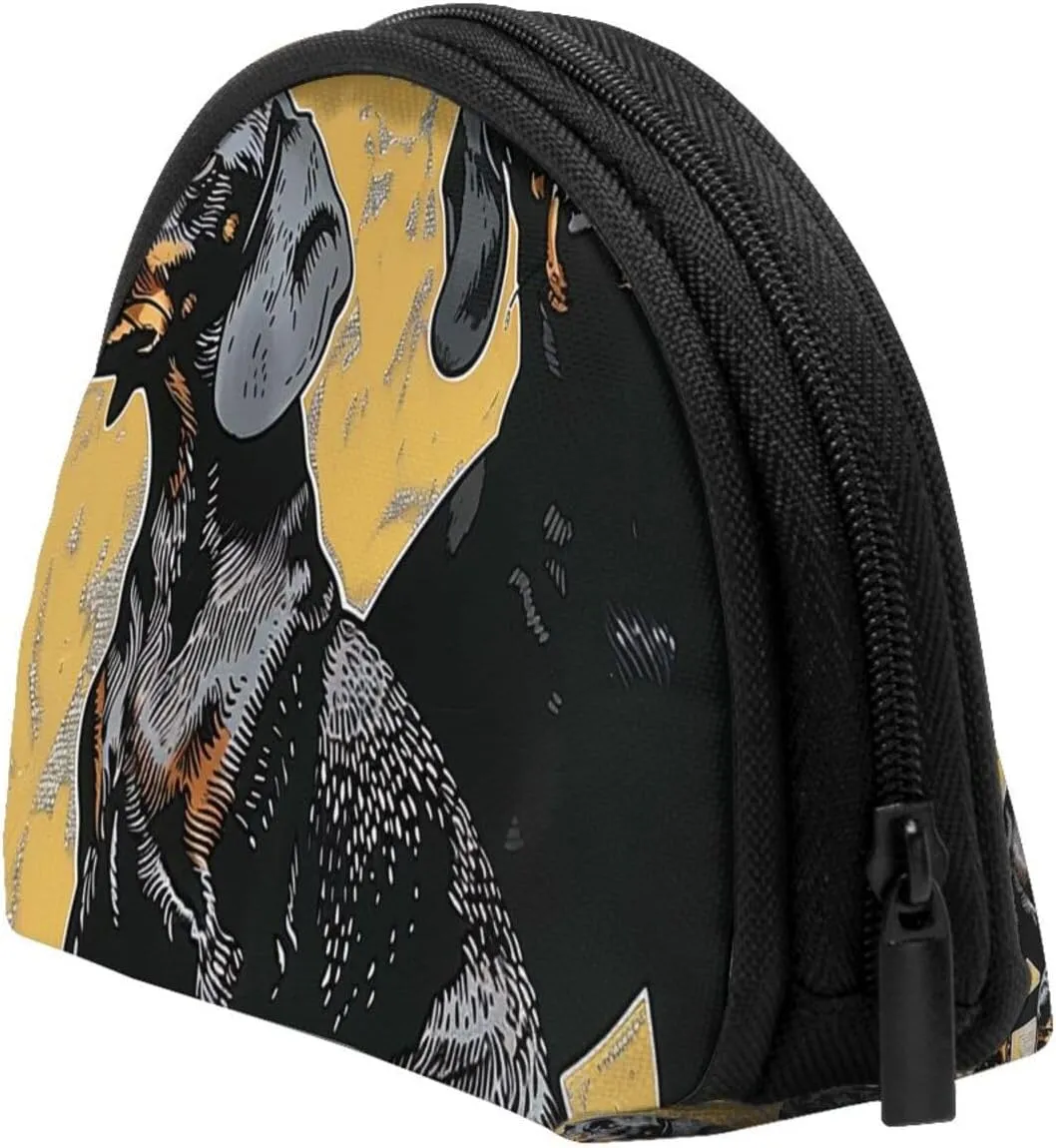 dachshund Printed Coin Purse Mini Pouch Change Zipper Wallet Gifts for Women Girls