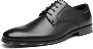 DECARSDZ Mens Classic Formal Oxford Lace-up Faux Patent Leather Shoe for Men Business Wedding Suit Tuxedo Dress Shoes