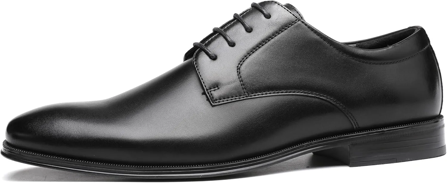 DECARSDZ Mens Classic Formal Oxford Lace-up Faux Patent Leather Shoe for Men Business Wedding Suit Tuxedo Dress Shoes