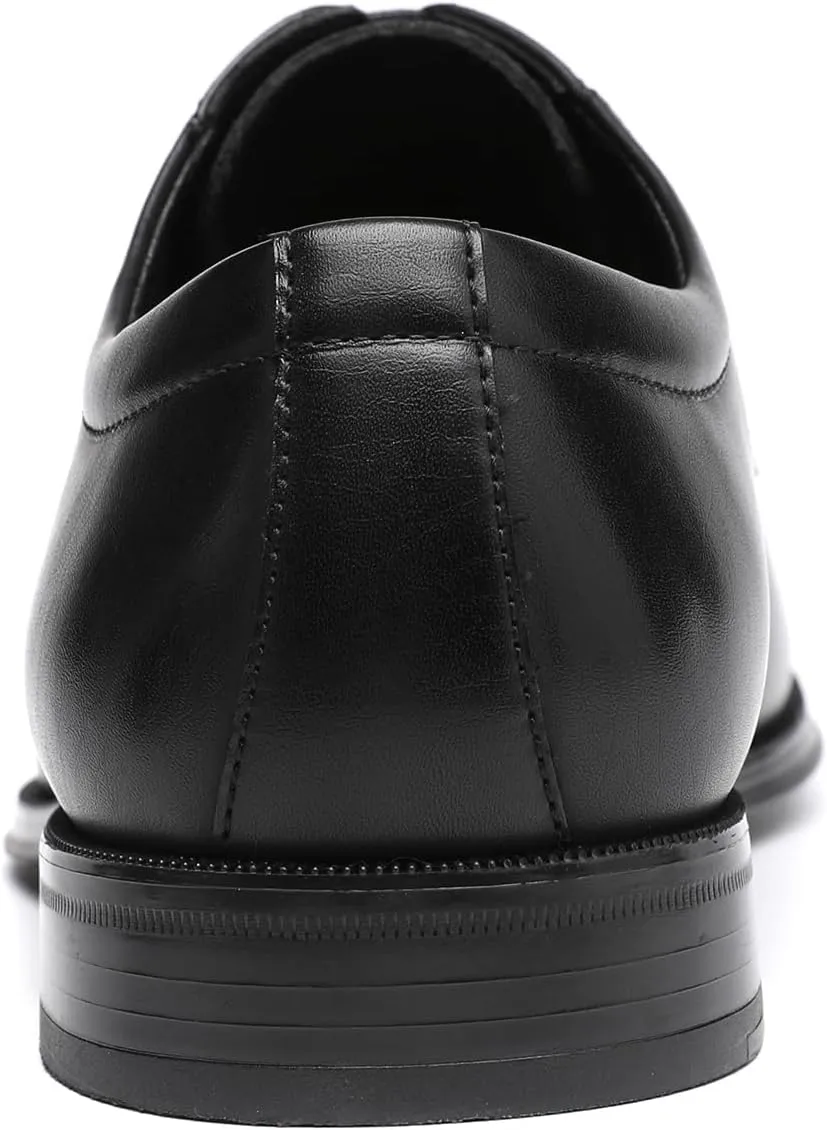 DECARSDZ Mens Classic Formal Oxford Lace-up Faux Patent Leather Shoe for Men Business Wedding Suit Tuxedo Dress Shoes