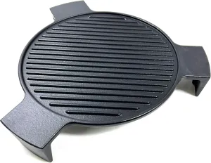 Direct Store DC144 Cast Iron Plate Setter for Medium Big Green Egg Grill & Other 15" Dia Cooking Grills, Kamado Grill, 15" Smoking Stone, Pizza Stone, Heat Deflector with 3 Legs