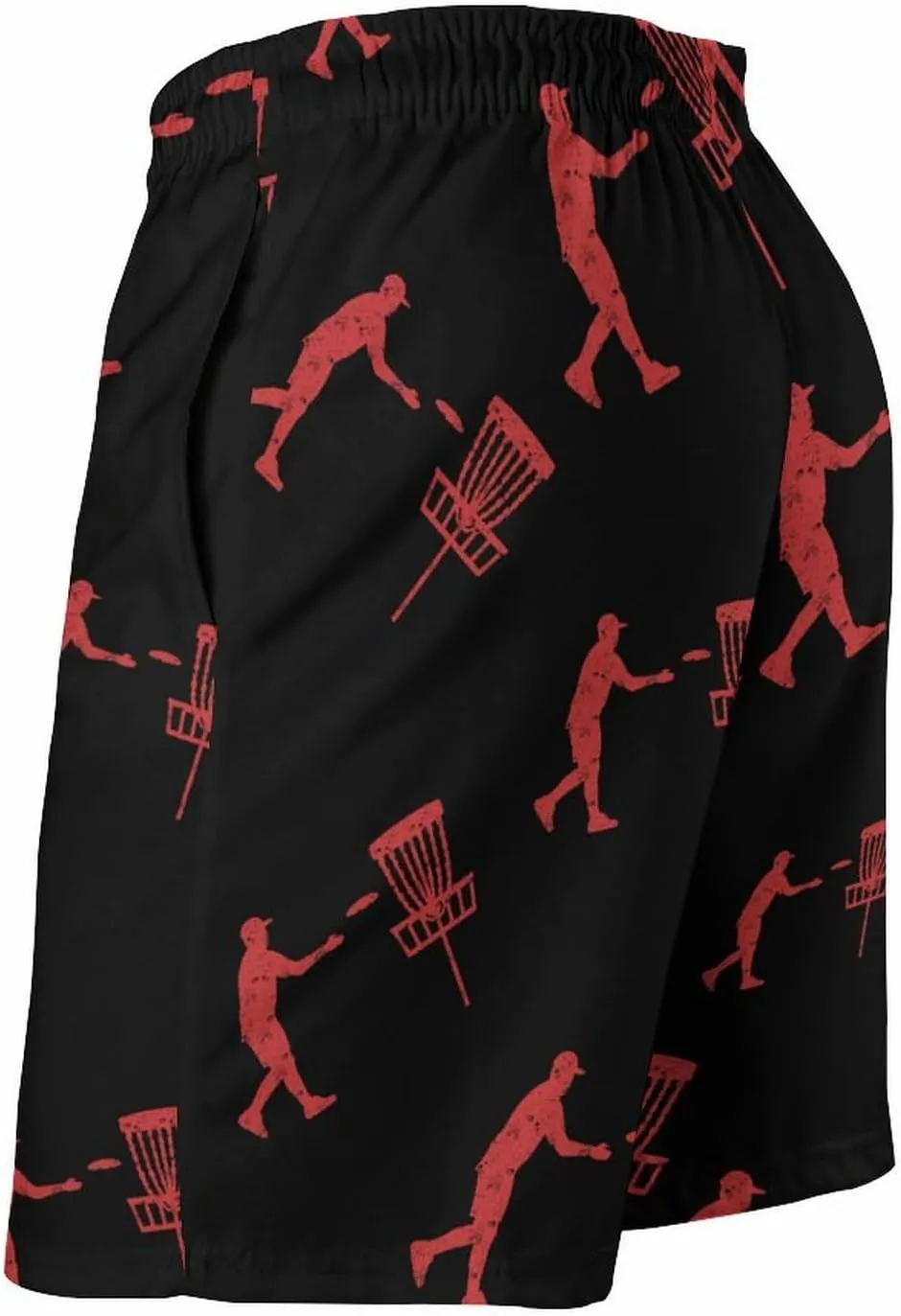 Disc Golf Icon Basket Mens Swim Trunks Shorts Beach Pants Swimming Trunk Mesh Lining with Pockets