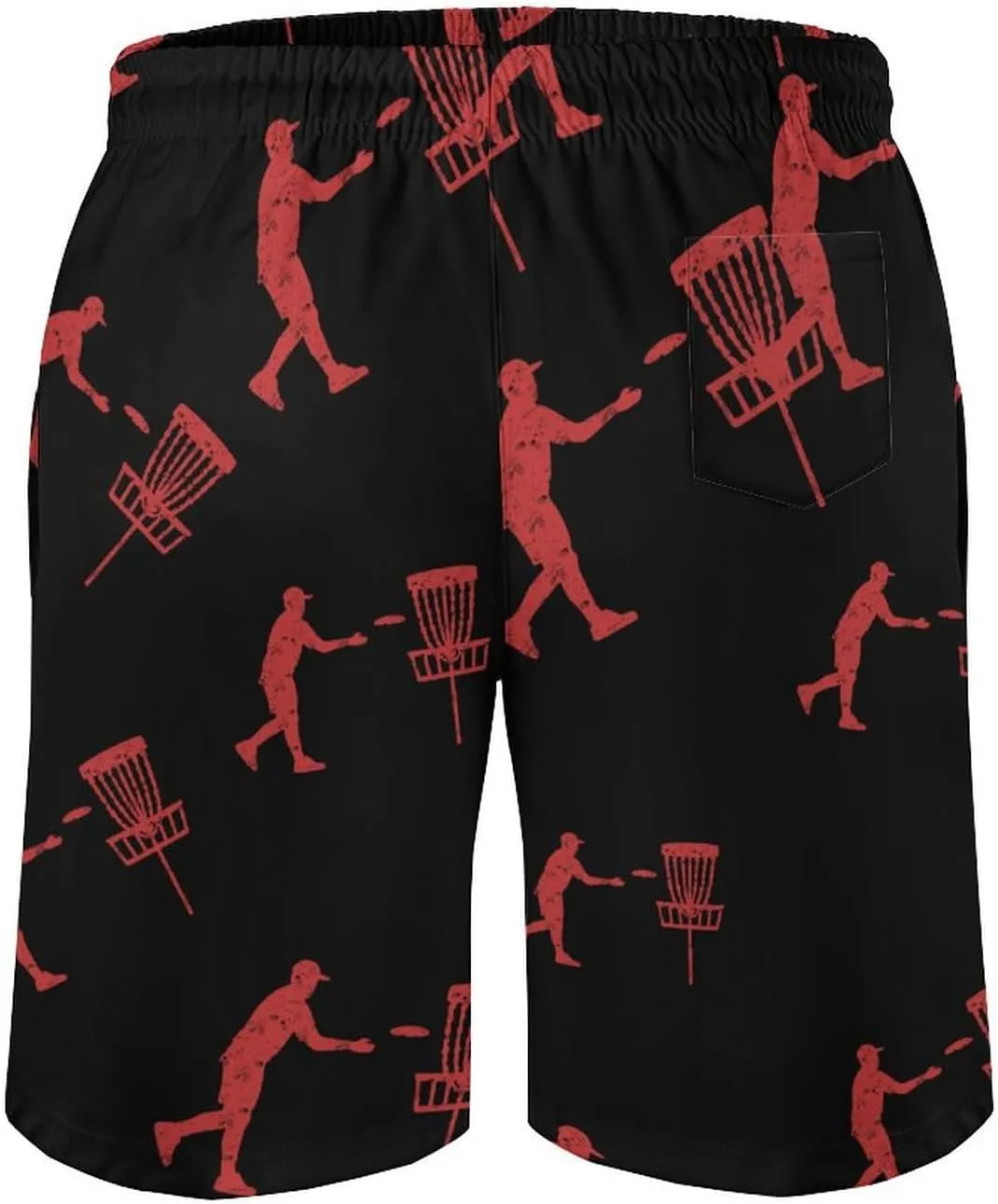 Disc Golf Icon Basket Mens Swim Trunks Shorts Beach Pants Swimming Trunk Mesh Lining with Pockets