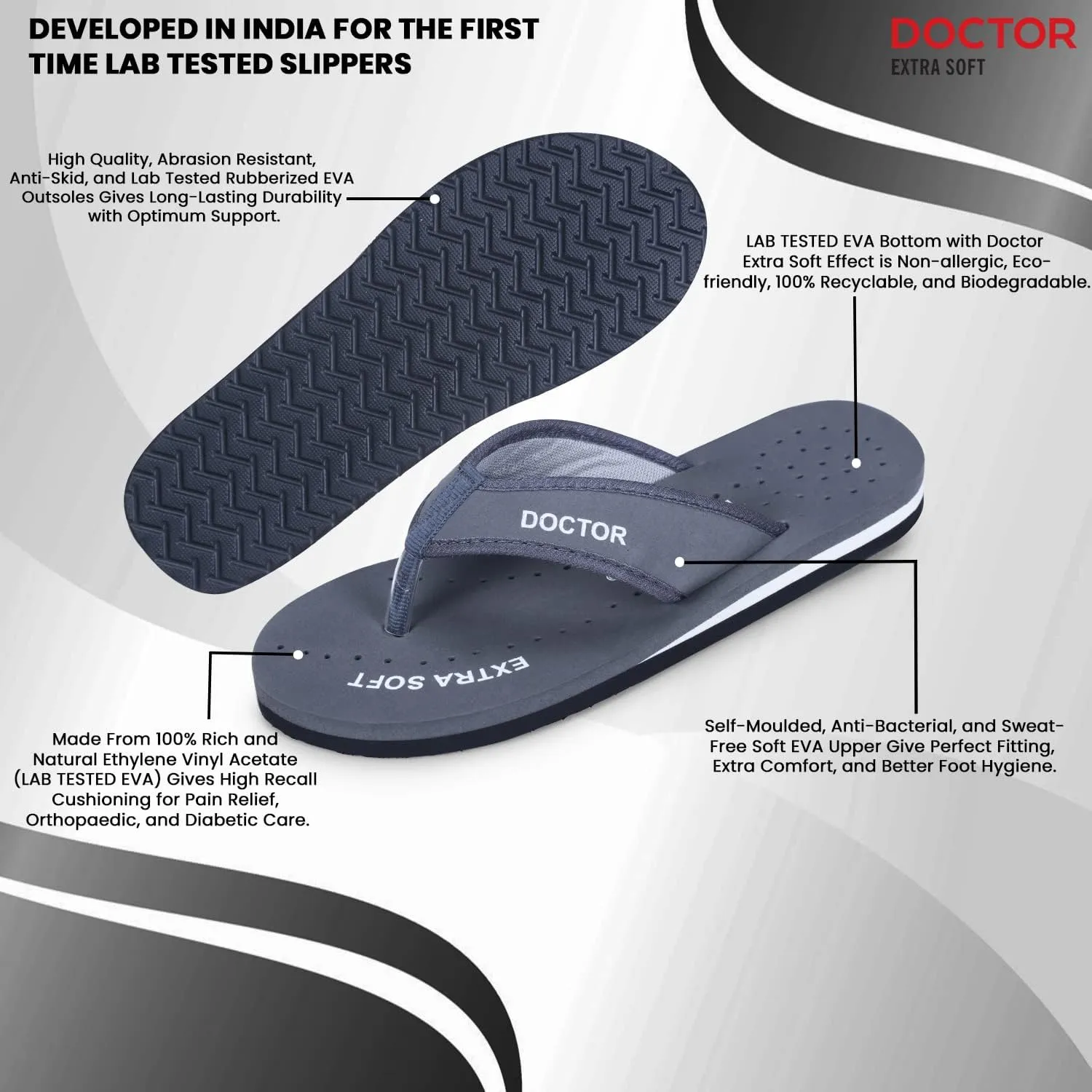 Doctor Slippers for Women Orthopedic Diabetic Pregnancy Non Slip Lightweight Comfortable Flat Casual Stylish Dr Chappals and House Flip flops For Ladies and Girl’s D-22