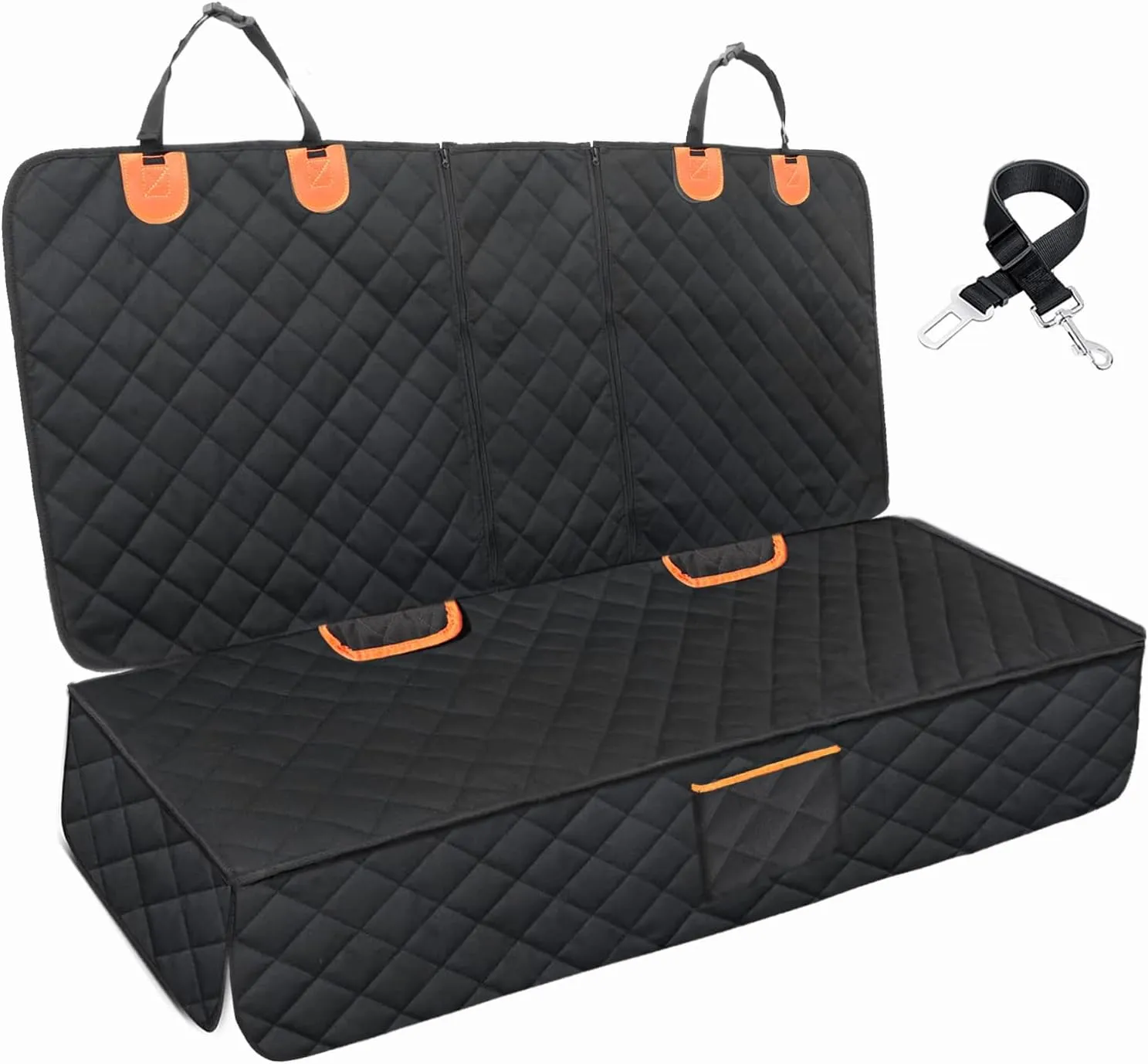 Dog Car Seat Cover for Back Seat Bench Cover, Compatible for Armrest 100% Waterproof & Nonslip Backseat Protector for Pet （Standard）