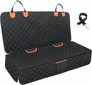 Dog Car Seat Cover for Back Seat Bench Cover, Compatible for Armrest 100% Waterproof & Nonslip Backseat Protector for Pet （Standard）