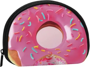 Donut Printed Coin Purse Mini Pouch Change Zipper Wallet Gifts for Women Girls