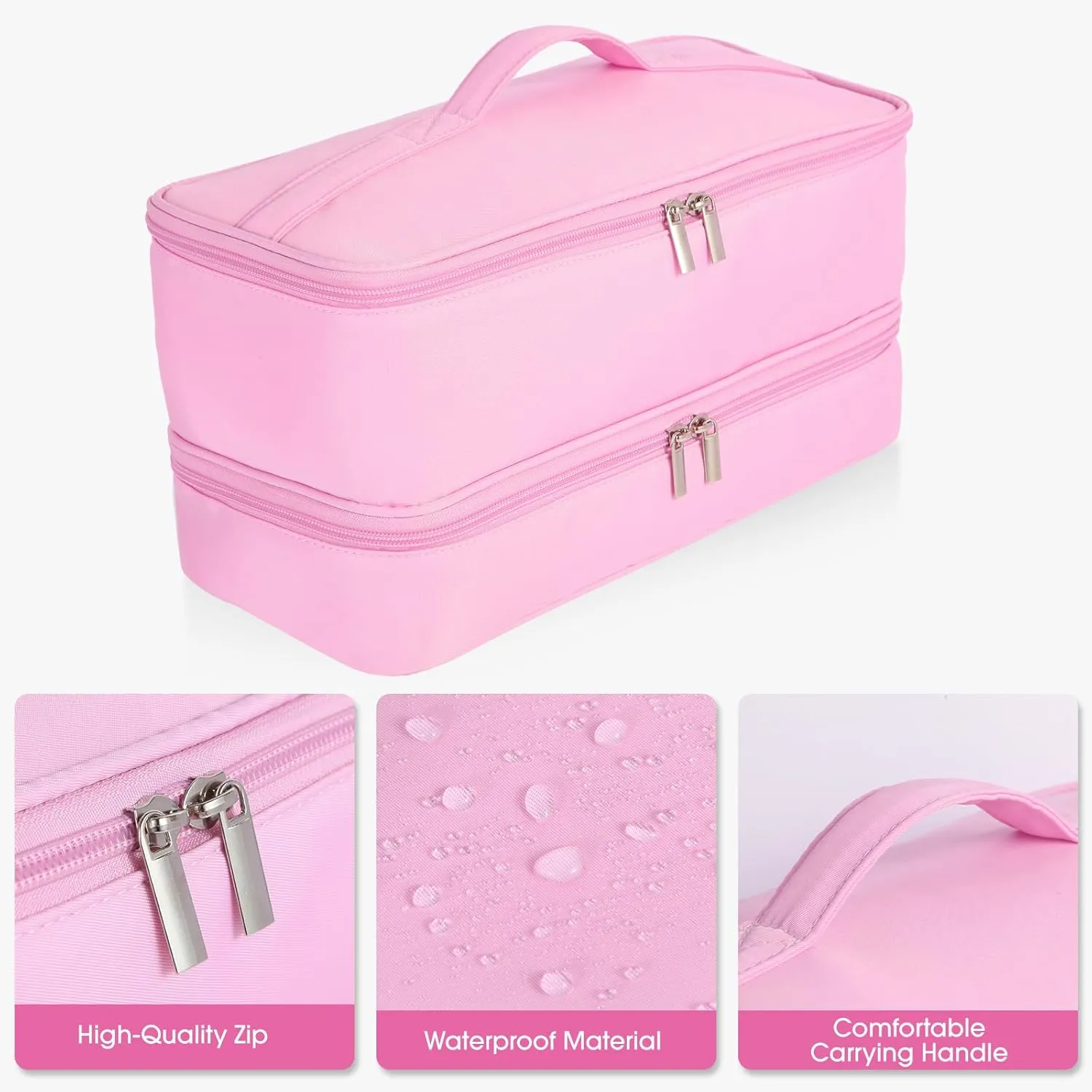 Double-Layer Carrying Case for Shark Flexstyle, Travel Case for Shark Flexstyle/FlexFusion, Portable Storage Organizer bag for Shark Flexstyle/Dyson Airwrap Styler and Attachments