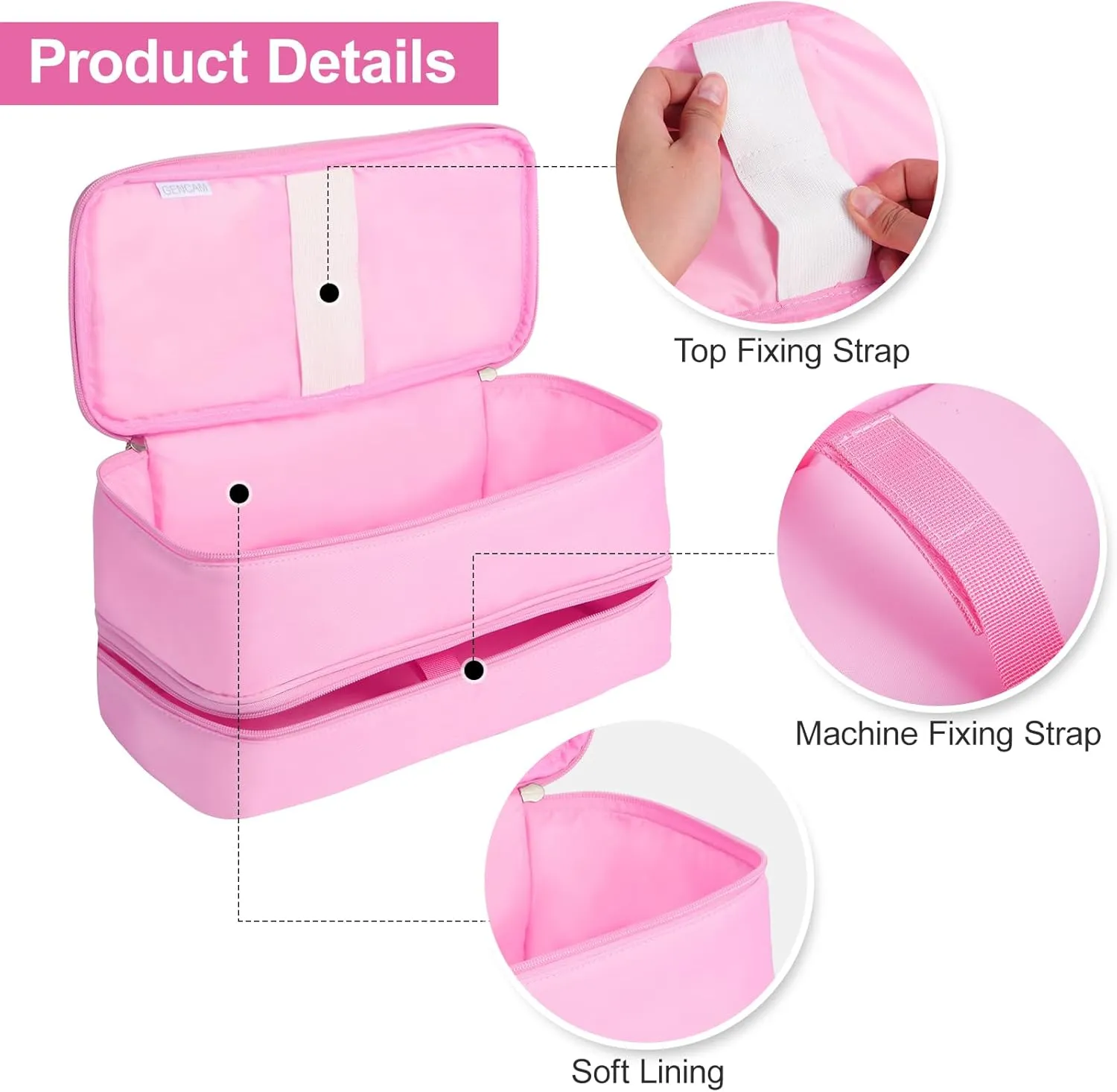 Double-Layer Carrying Case for Shark Flexstyle, Travel Case for Shark Flexstyle/FlexFusion, Portable Storage Organizer bag for Shark Flexstyle/Dyson Airwrap Styler and Attachments