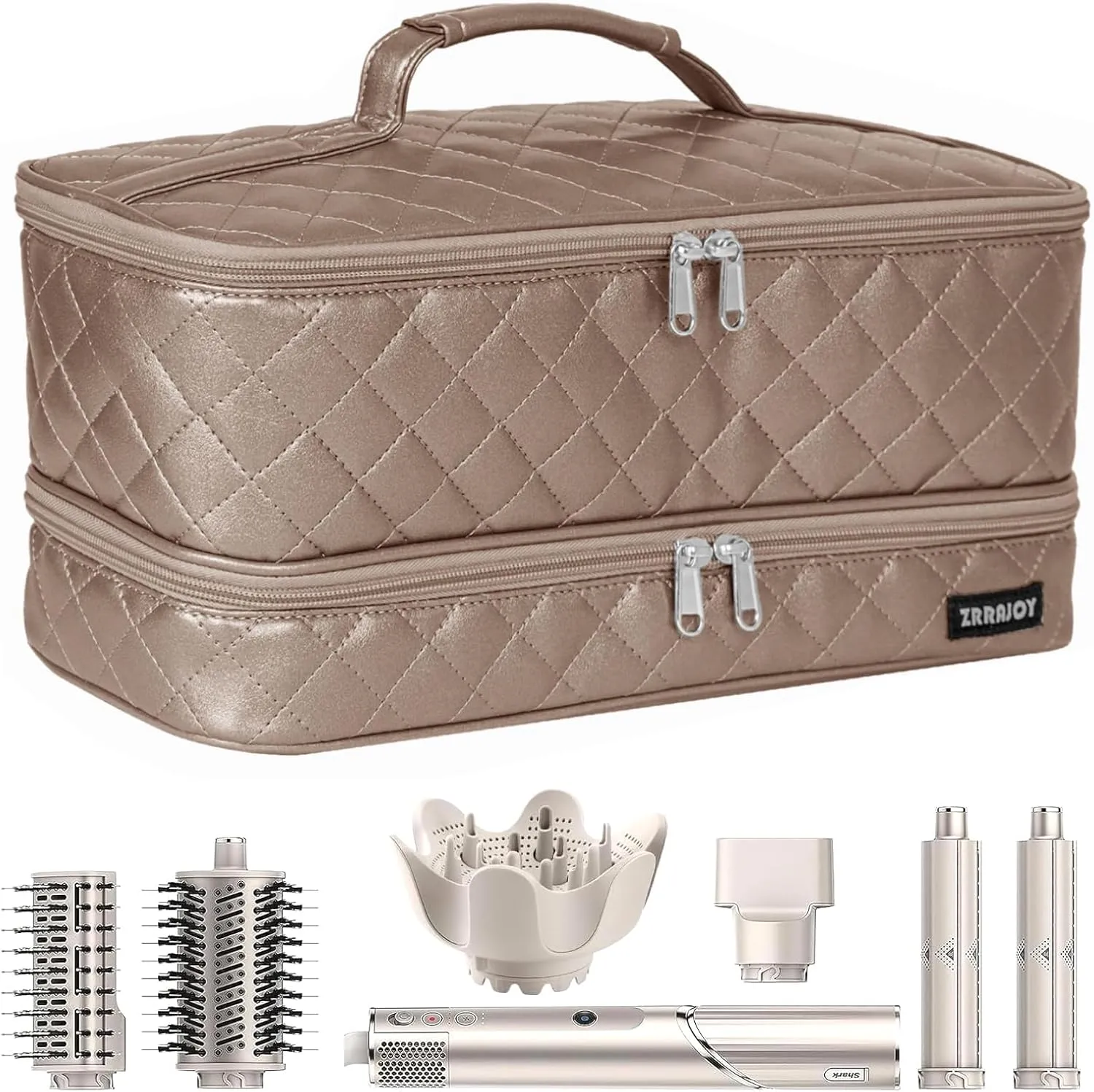 Double Layer Storage Case For Shark Flexstyle, Travel Carrying Case For Shark 430/440 Flexstyle, Organizer Bag For Shark Flexstyle/Dyson Airwrap Styler Attachments
