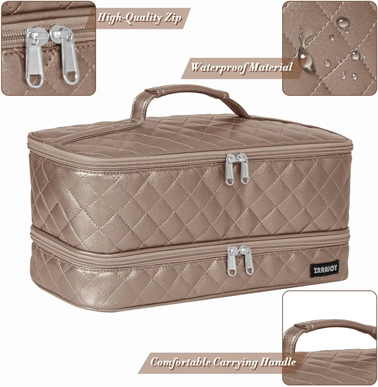 Double Layer Storage Case For Shark Flexstyle, Travel Carrying Case For Shark 430/440 Flexstyle, Organizer Bag For Shark Flexstyle/Dyson Airwrap Styler Attachments