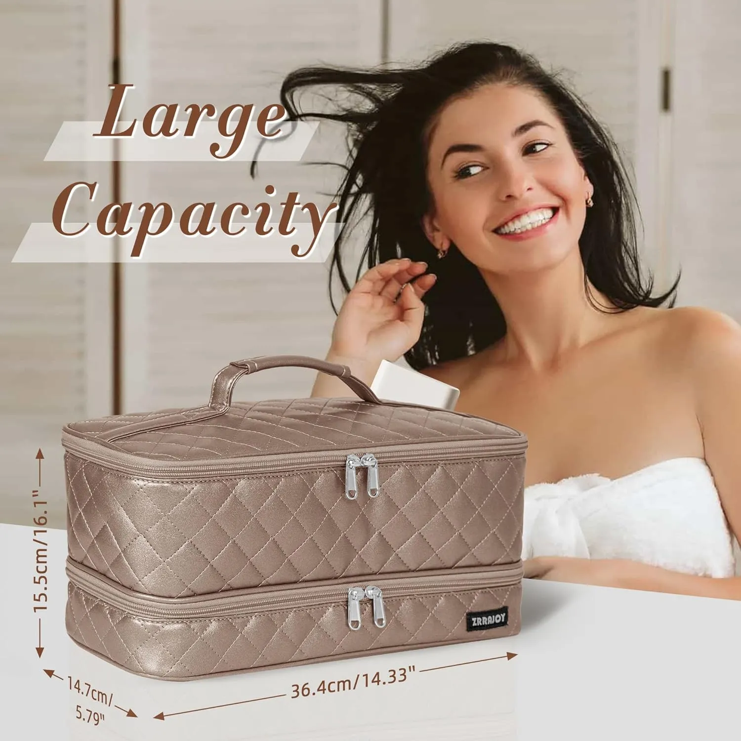Double Layer Storage Case For Shark Flexstyle, Travel Carrying Case For Shark 430/440 Flexstyle, Organizer Bag For Shark Flexstyle/Dyson Airwrap Styler Attachments