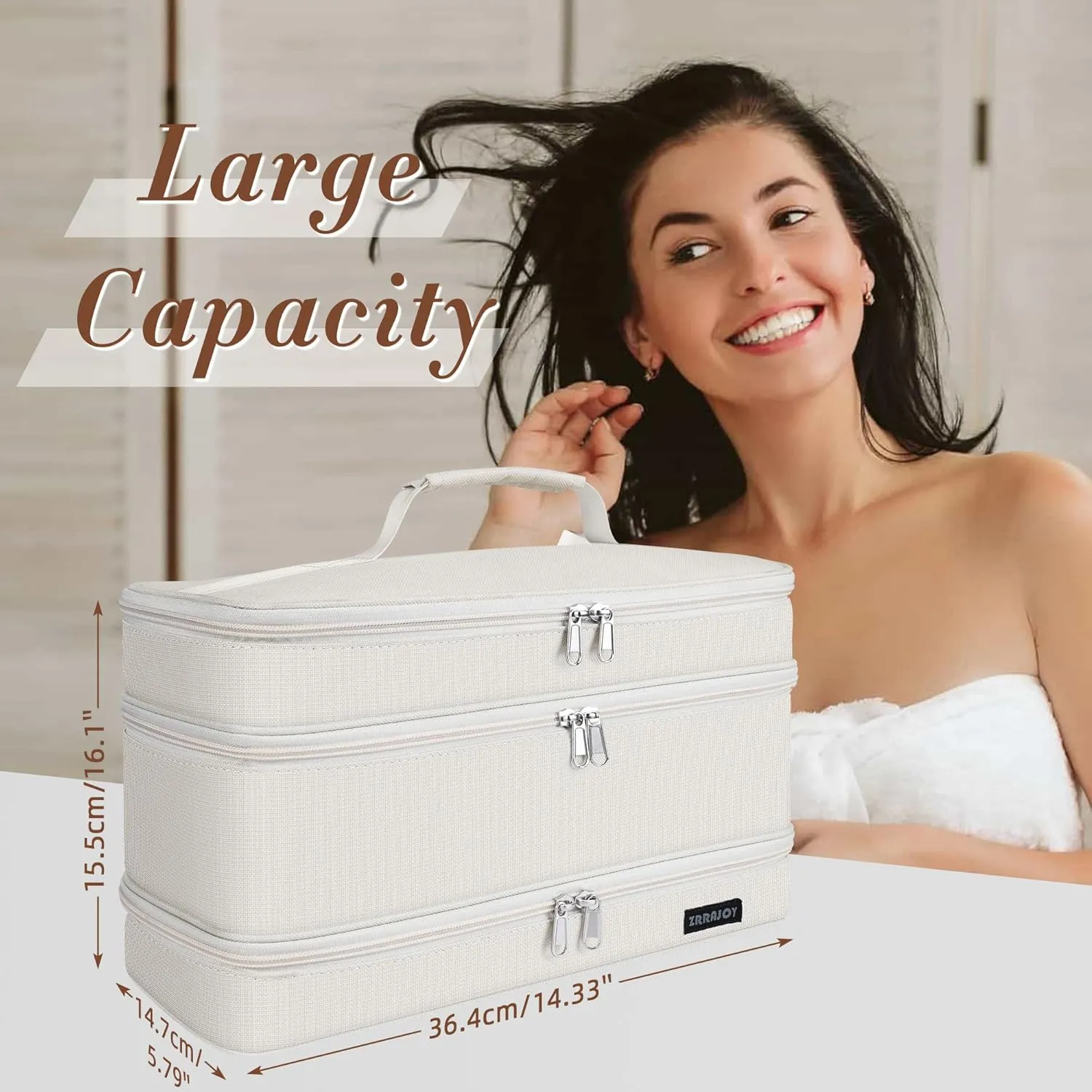 Double Layer Storage Case For Shark Flexstyle, Travel Carrying Case For Shark 430/440 Flexstyle, Organizer Bag For Shark Flexstyle/Dyson Airwrap Styler Attachments
