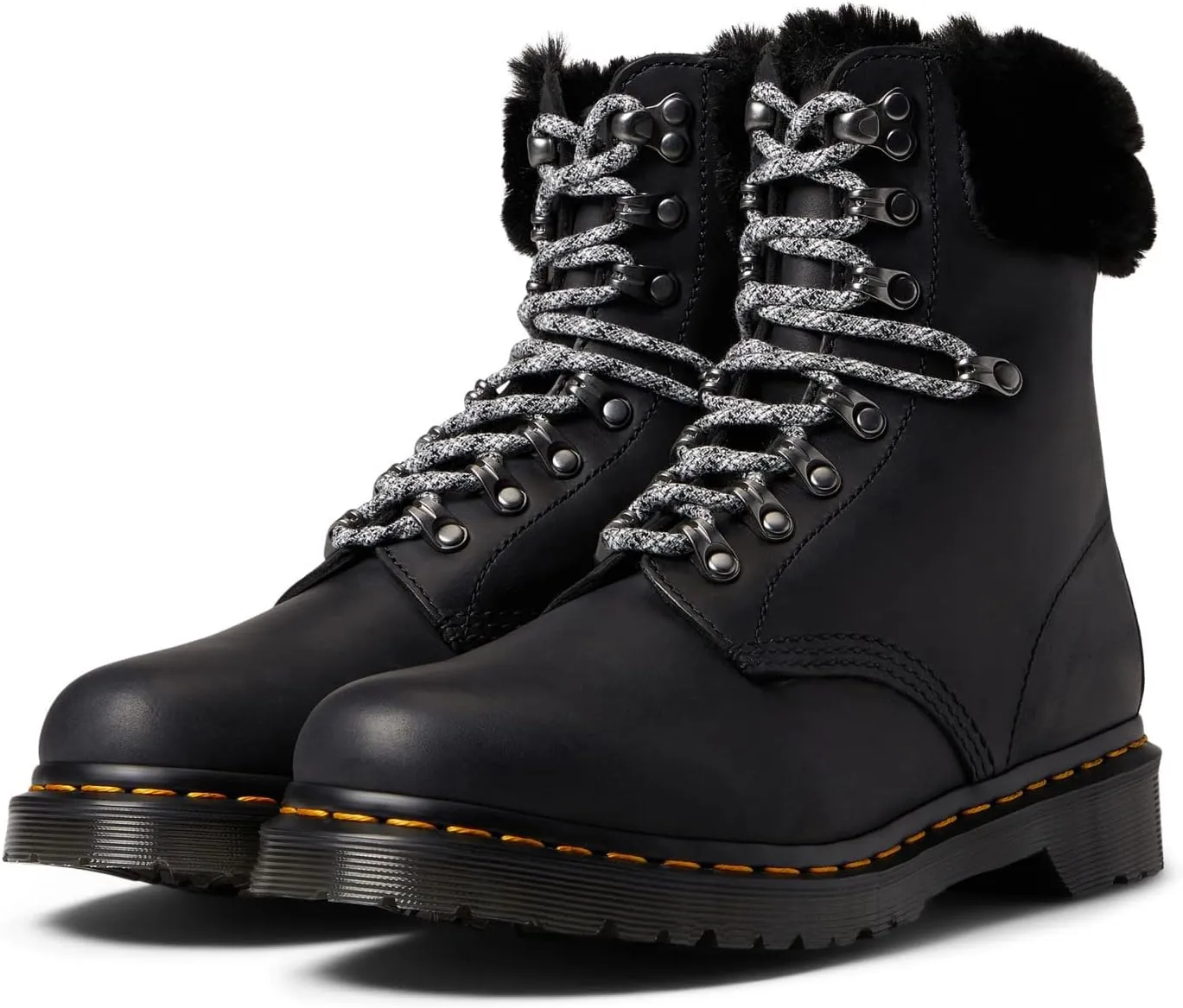 Dr. Martens mens 1460 Serena Collar Milo Faux Fur