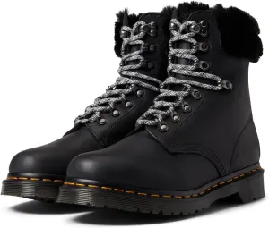 Dr. Martens mens 1460 Serena Collar Milo Faux Fur