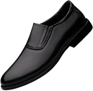 Dress Oxford for Men Slip On Fashion Slip On Loafers Shoes Trendy Leather Men Shoes Mens Waterproof Dress Shoes Casual Business Soft Sole Walking
