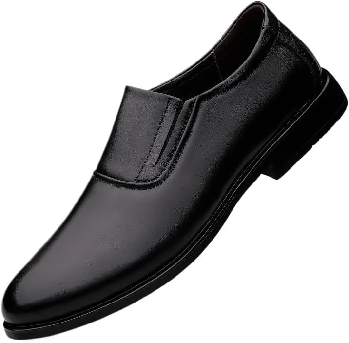 Dress Oxford for Men Slip On Fashion Slip On Loafers Shoes Trendy Leather Men Shoes Mens Waterproof Dress Shoes Casual Business Soft Sole Walking