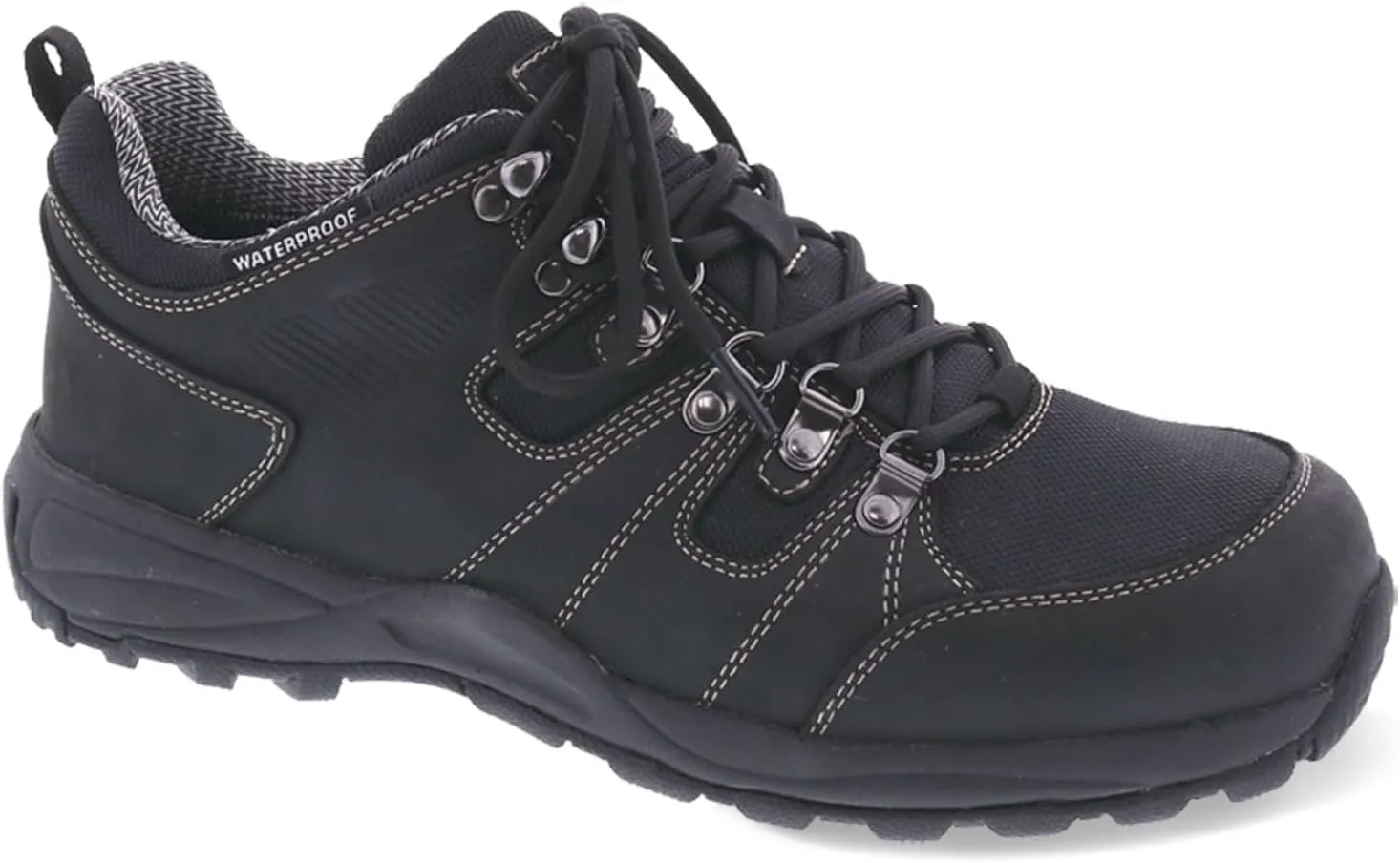 Drew Shoe Canyon - Men's Therapeutic Diabetic Extra Depth Shoe: Black/Calf 8.5 X-Wide (4E) Lace